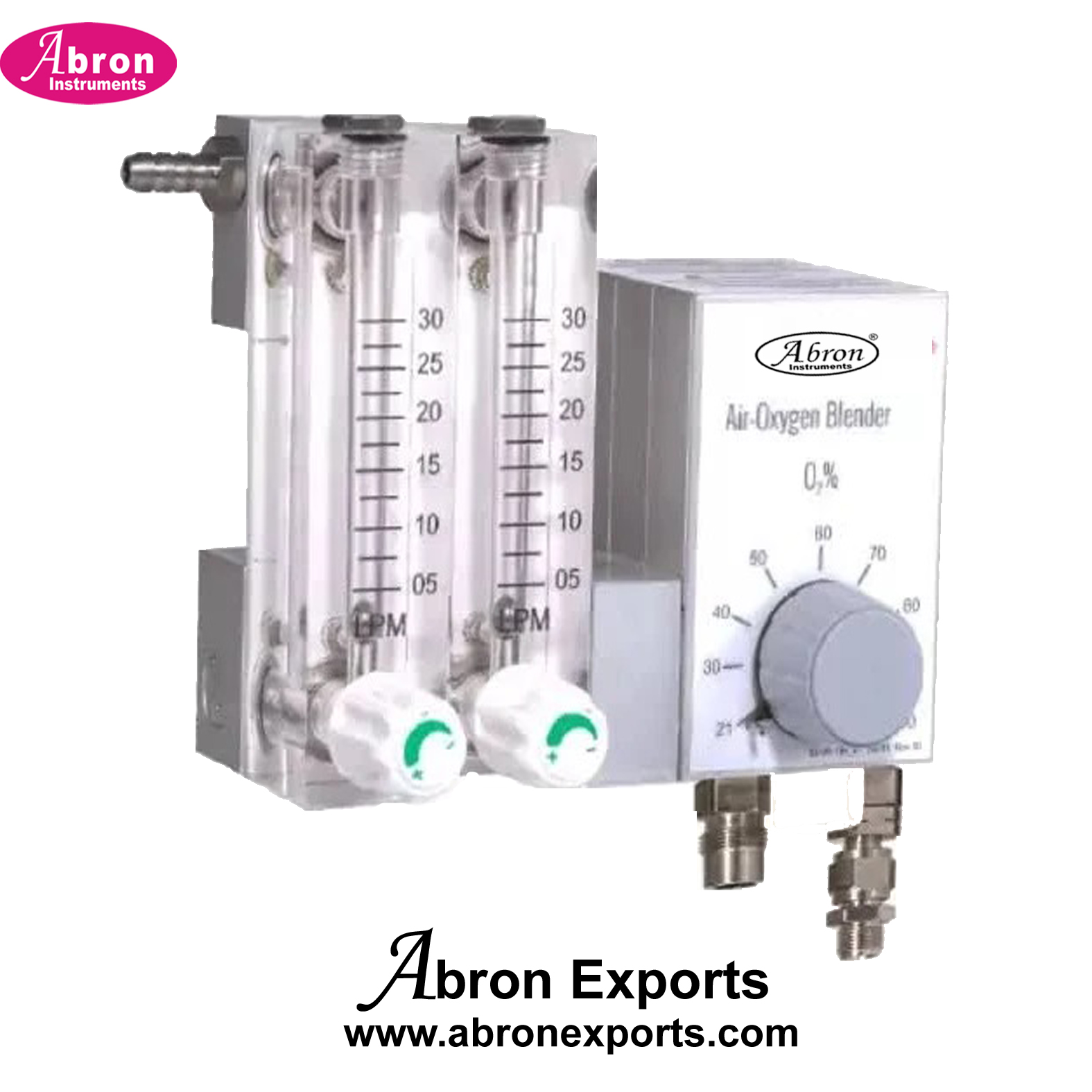Air Oxygen Blender Neonatal Flowmeter Regulator 60 LPM Diagnostic Hospital Medical Abron AB M-2365FM